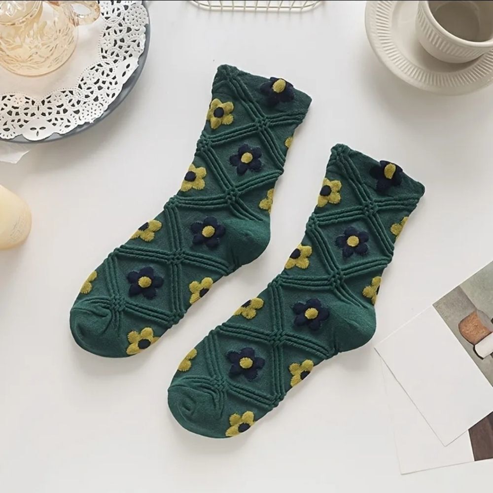Embroidered Cottagecore Boho Socks - Picture 5 of 9